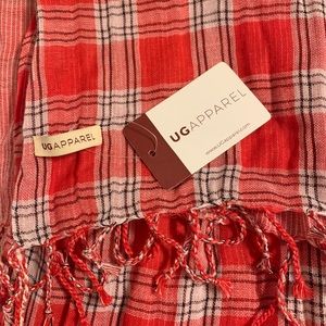 UgApparel Red Plaid Scarf